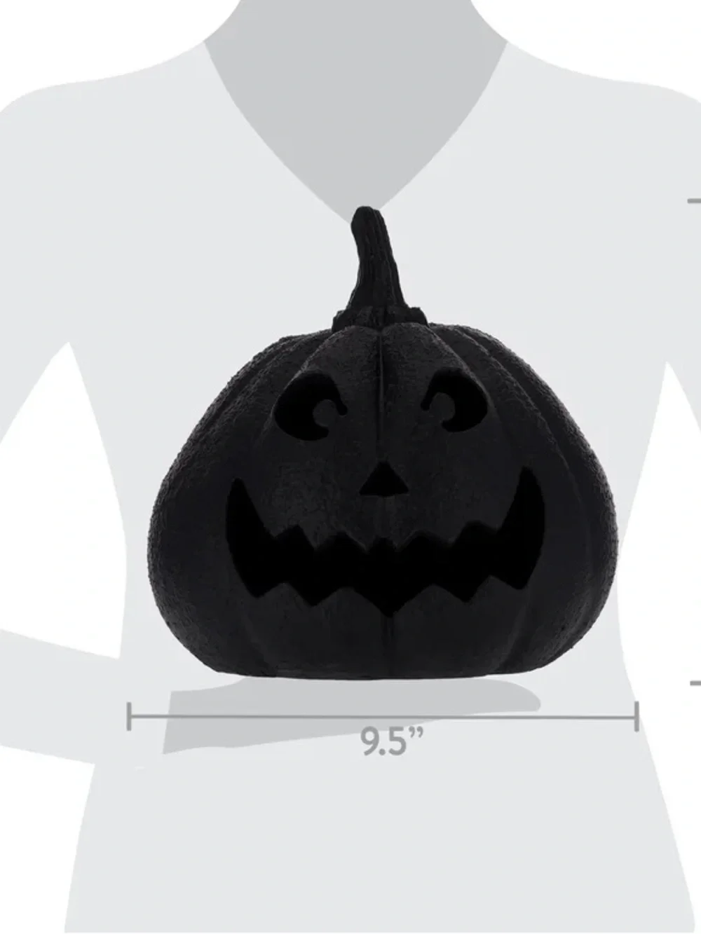 My Texas House Halloween Jack-o'-Lantern Tabletop Decoration, Black, 9
